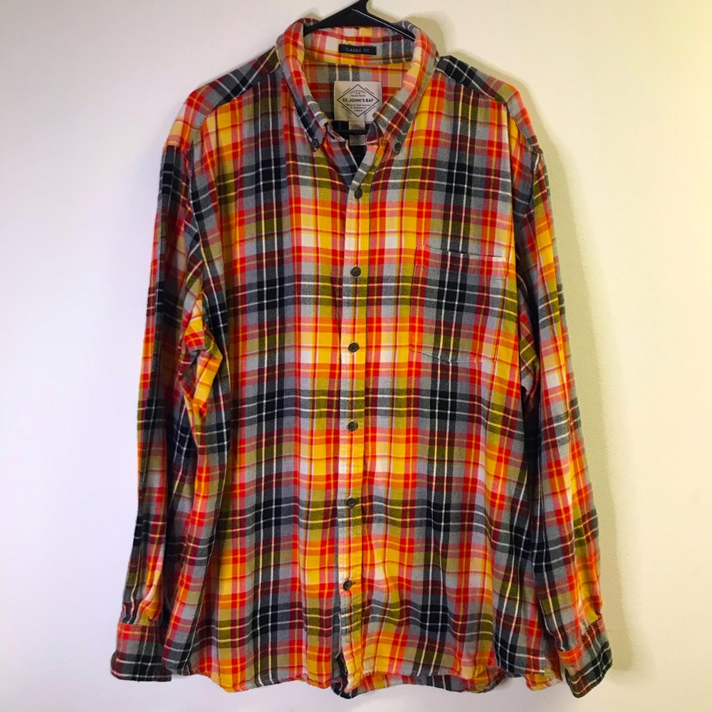 St John’s Bay XL Flannel Shirt Multi color